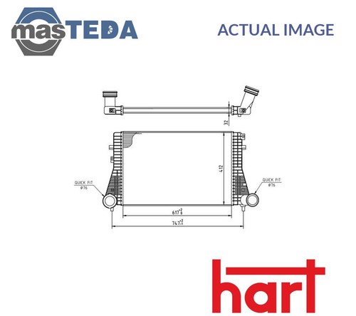 607 412 intercooler radiatore - 607,