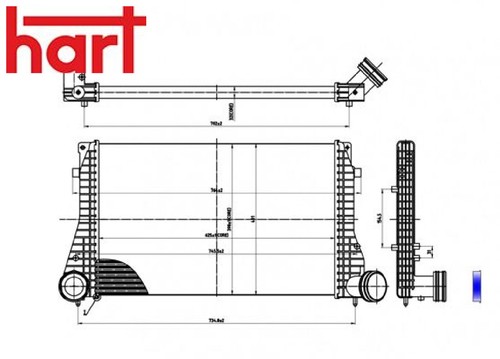 Hart 612491 intercooler llk - hart,