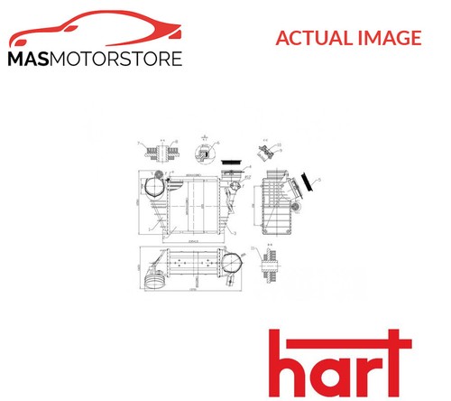 Radiatore intercooler hart 612 - intercooler,