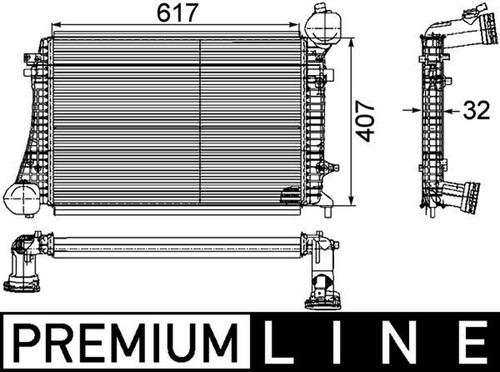 Intercooler premium line mahle - intercooler,