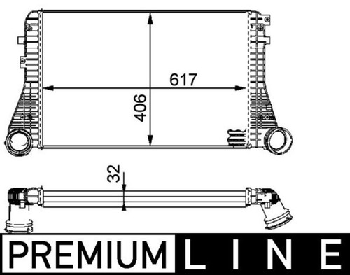 Intercooler mahle premium line - intercooler,